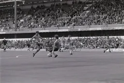 Brian Stein is blocked by David Seaman