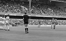 Brian Stein strikes a direct free kick