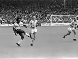 Ricky Hill takes a shot at goal