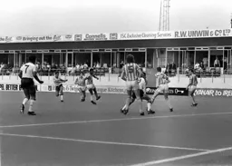 Brian Stein heads in the first goal