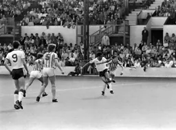 Brian Stein takes a shot on the volley