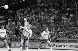 Ashley Grimes battling in defence