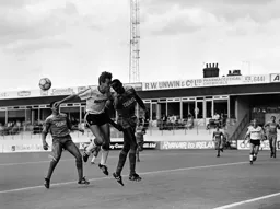 Kingsley Black just misses out in the six yard box