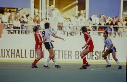 Mick Harford controls the ball