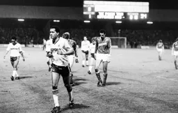 Brian Stein walks off at the end after a good nights work