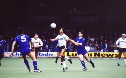 Brian Stein takes the ball under control