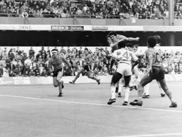 Mick Harford celebrated his recent England call up with an equaliser for the Town