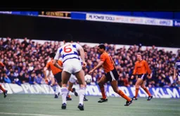 Brian Stein moves forward with the ball