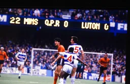 Mick Harford and Alan McDonald go for a header