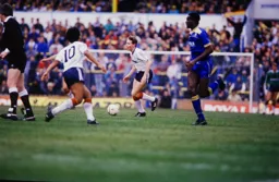 Kingsley Black looks to lay the ball off