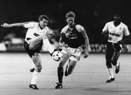 Danny Wilson brings the ball under control