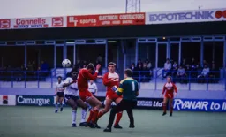Ricky Hill causes the Boro defence an anxious moment