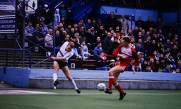 Tim Breacker fires in a low cross