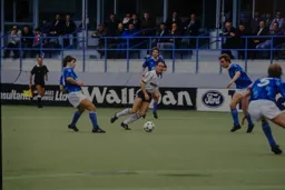 Kingsley Black plays the ball into space