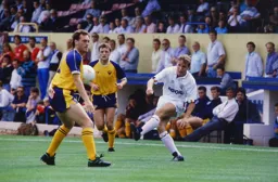 Kingsley Black has his cross blocked by the Oxford defender