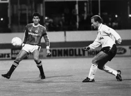 David Preece sends a shot past Neil Webb