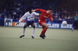 Marvin Johnson is trying to keep up with Nigel Clough