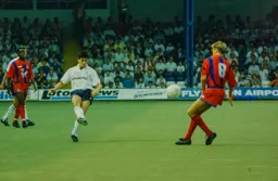 Ceri Hughes sends the ball upfield