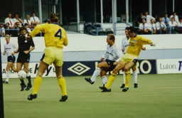 David Preece passing to a teammate