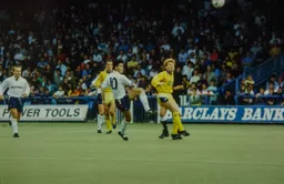 Ceri Hughes chips towards goal