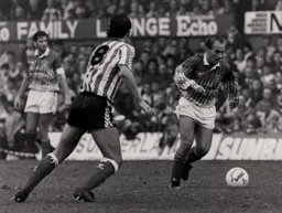 David Preece moves forward with the ball