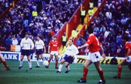 David Preece sends a cross into the Forest box
