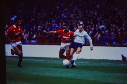 David Preece battling hard