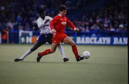 Marvin Johnson tries to take ball from Nigel Clough