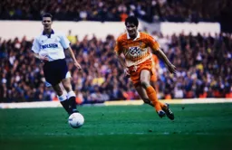 Mick Harford going to make the ball his