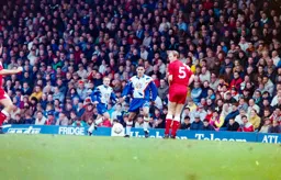 Kurt Nogan gets the ball forward