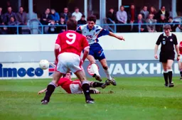 Mick Harford has a pot shot