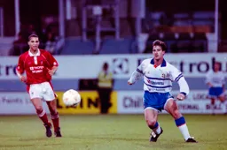 Phil Gray chasing down the ball