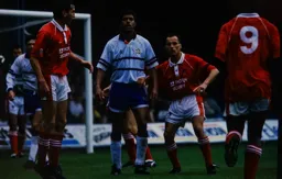 Chris Kamara in the box