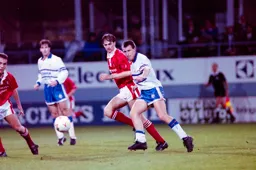Steve Claridge looking to move the ball forward