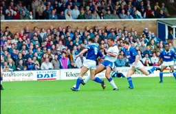 Des Linton in for the tackle
