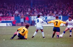 Paul Telfer about to tackled