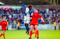 Ceri Hughes outmuscled