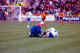 Julian James receiving treatment