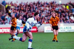 Phil Gray turns to celebrate