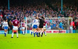 Julian James shown the yellow card