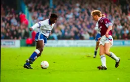 Martin Williams about to go past his marker