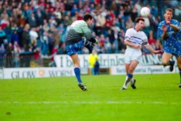 Phil Gray just gets his head out of the way