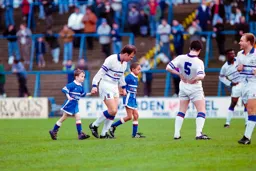 Trevor Peake and Town mascots