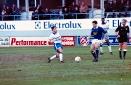 Jason Rees moving in for the ball