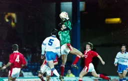 Ceri Hughes tangles with the keeper