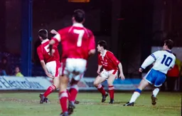 Phil Gray fires the Town opener