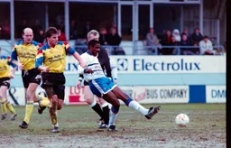 Ian Benjamin passing wide