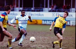 Ian Benjaminmakes his way through the mud