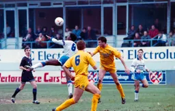 Martin Williams tries to head for goal