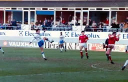 Phil Gray fires home the only goal of the match